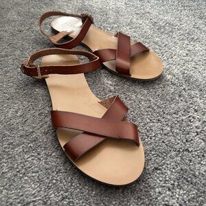 BRAND NEW J. Crew Flat Sandal Brown Women's